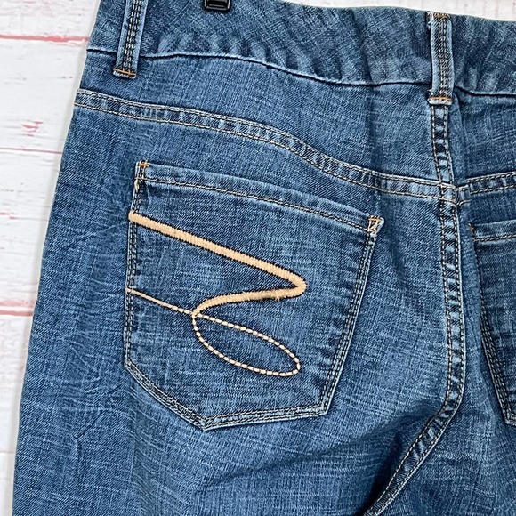 Seven 7 Luxe Thalia Women's Medium Wash Wide Leg Blue Denim Jeans Plus Size 16 - Picture 6 of 13